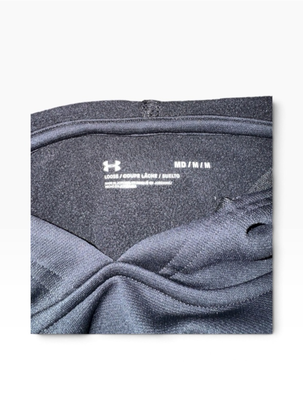 Under Armour Black Pullover Hoodie with White Logo Block - Picture 5 of 5